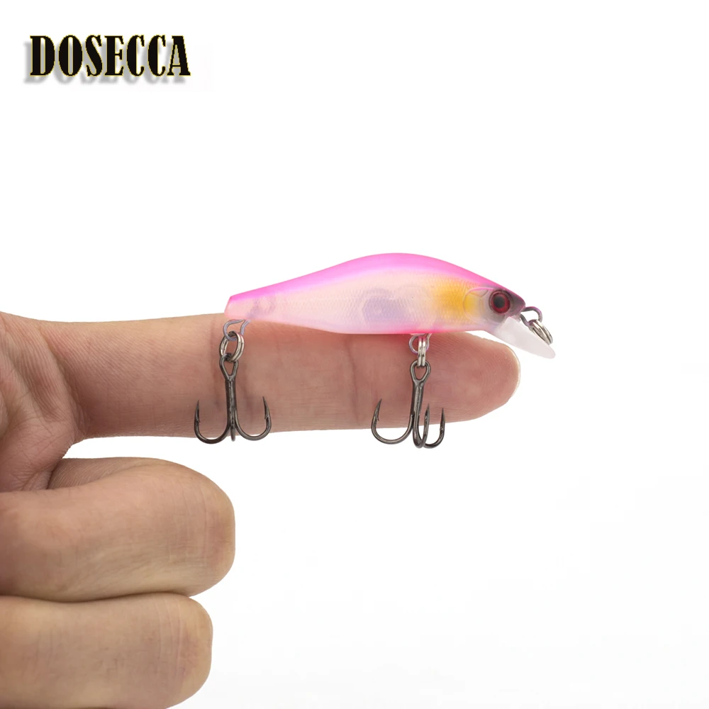 1 señuelo de pesca de piezas, 5,3 cm, 3g, cebo duro, Señuelos de Pesca con manivela Minnow, cebos flotantes de agua para lubina Wobblers de invierno - imagen 2