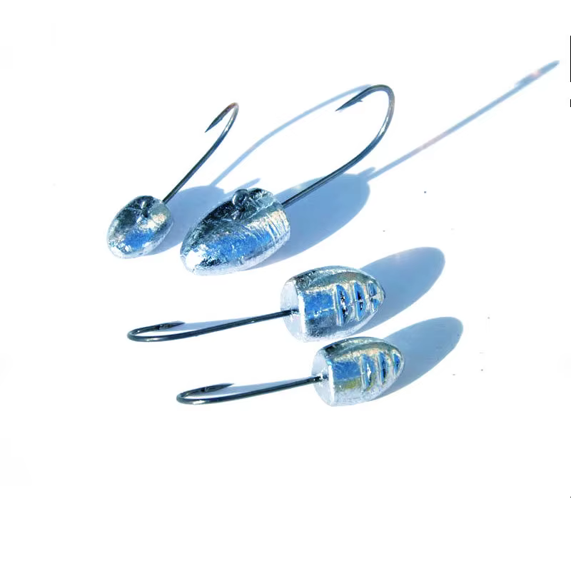 Plantilla de pesca de raíz de Color Original, anzuelo con cabeza de pez, 2g/3g/5g/7g/10g/14g/20g, señuelo suave, anzuelos de cebo de gusano, lote de 4 piezas - imagen 3