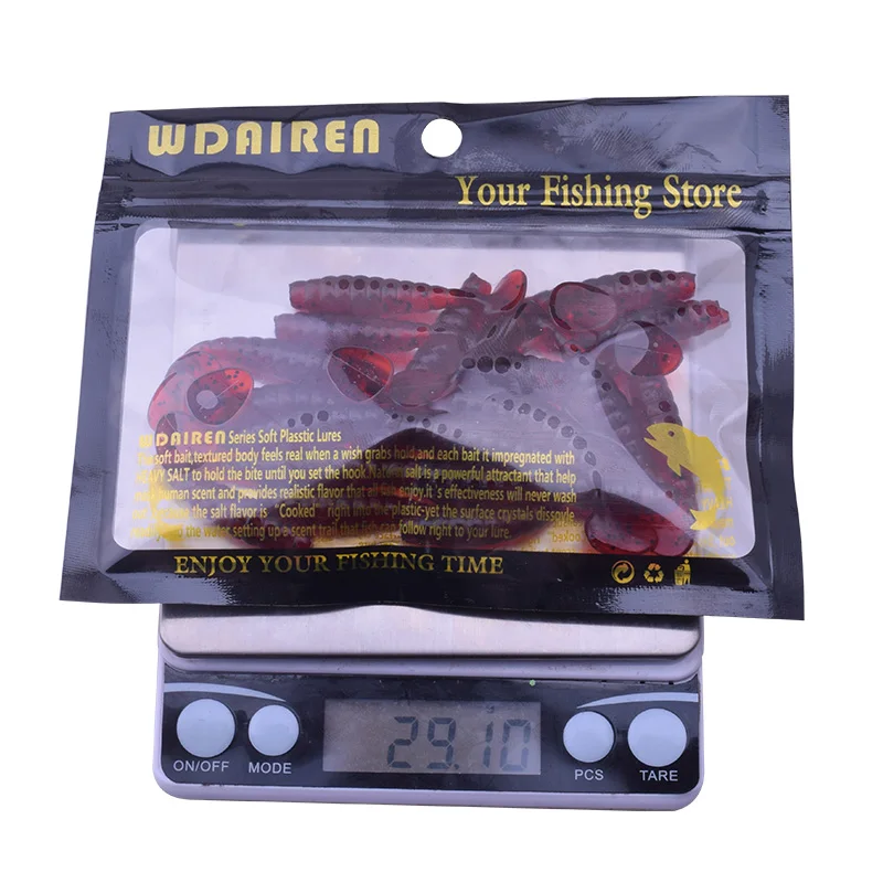 Señuelo Artificial suave para Pesca con mosca, cebo de goma de silicona, Swimbaits Jig Wobbler Head, 1,3g, 40mm, 20 unids/lote - imagen 5