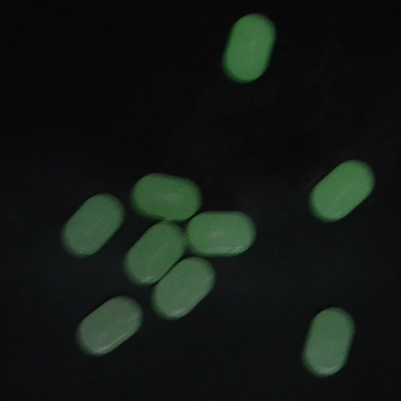 MNFT 100 Uds 5*8MM perla ovalada cuentas con orificio cruzado accesorio de pesca de carpa aparejos de agua salada cuentas de plástico luminosas y transparentes - imagen 3