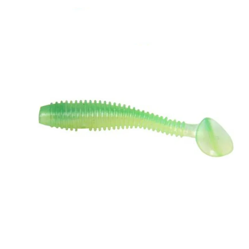 TSURINOYA-señuelo de Pesca de silicona Artificial, cebo blando de 6 piezas, 75mm, 3g, cola en T, gusano, lubina, Wobbler, Pesca Leurre Peche Swimbait - imagen 3
