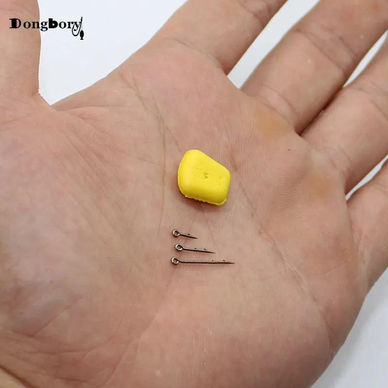 Dongbory-anzuelo de pesca de carpa, 50 unidades, cebo recto, dos barbas, Boilies ultrafinos, pincho para alimentador de carpa, aparejo de pelo de pesca - imagen 2