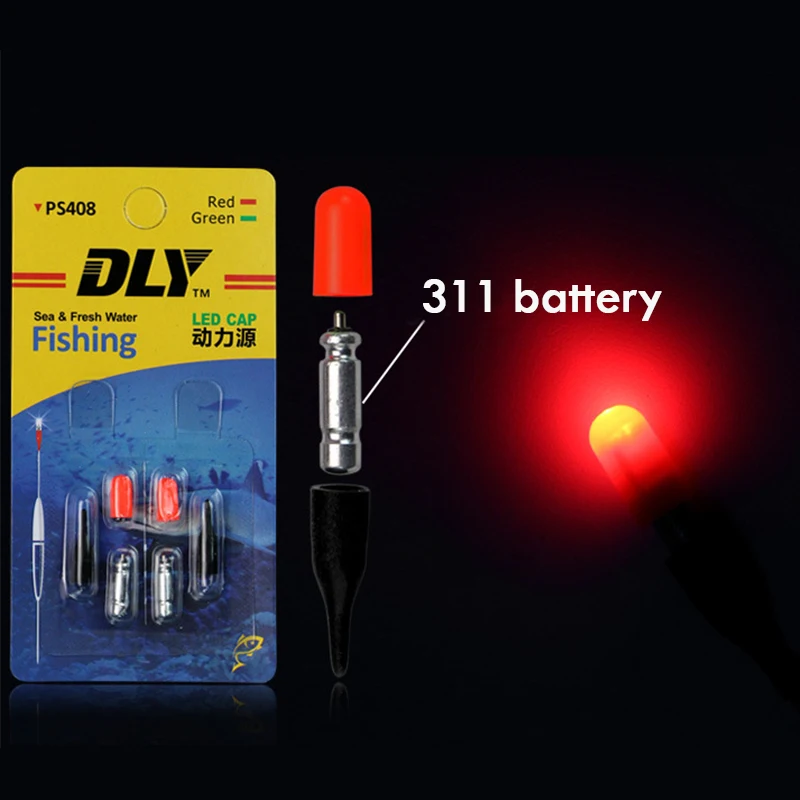 Flotador de pesca de carpa, luz LED brillante de alto brillo, palo de luz eléctrico impermeable, batería 311, verde/rojo, nuevo, 2019 - imagen 4