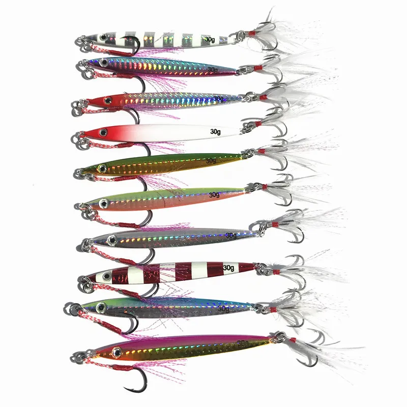 Señuelos de pesca de fundición larga, 15g, 20g, 30g, Jigbait Shore Cast Jigs Minnow VIB, señuelo Artificial de pez, 1 pieza en oferta - imagen 2