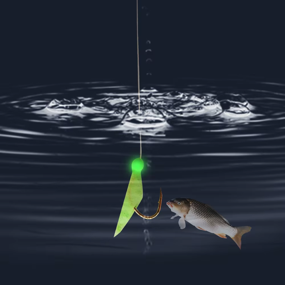 Aparejos de pesca con piel de pescado y cuentas luminosas - imagen 4
