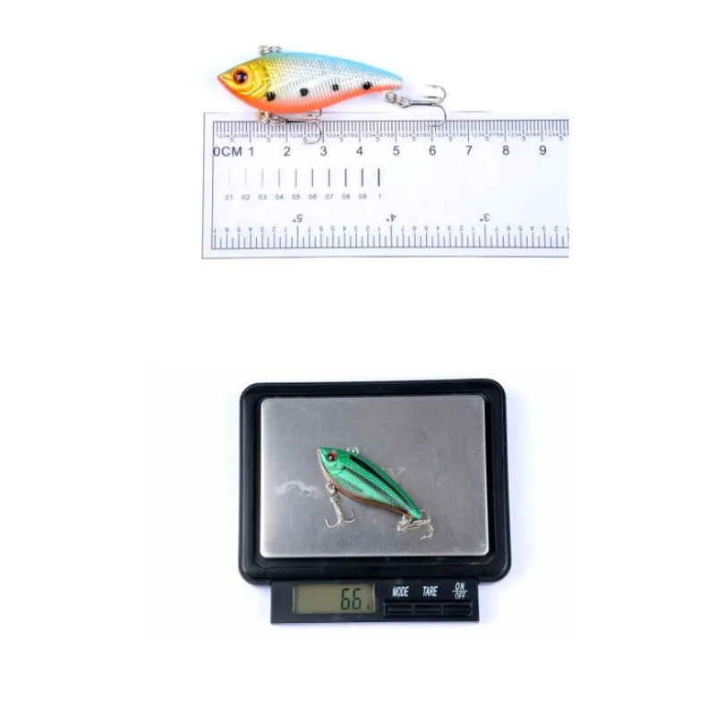 1 Uds. 6,6g 5cm señuelo de Pesca VIB de plástico realista cebo duro lubina anzuelos Iscas Pesca Wobbler equipo de Pesca artificial Crankbait - imagen 5