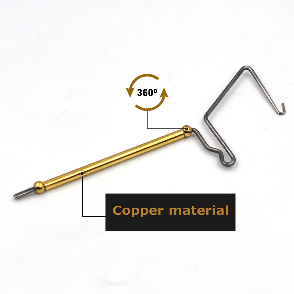 MNFT 1 Uds. Acabado de látigo de latón giratorio con herramienta de medio enganche integrada herramientas de pesca para atar moscas - imagen 5