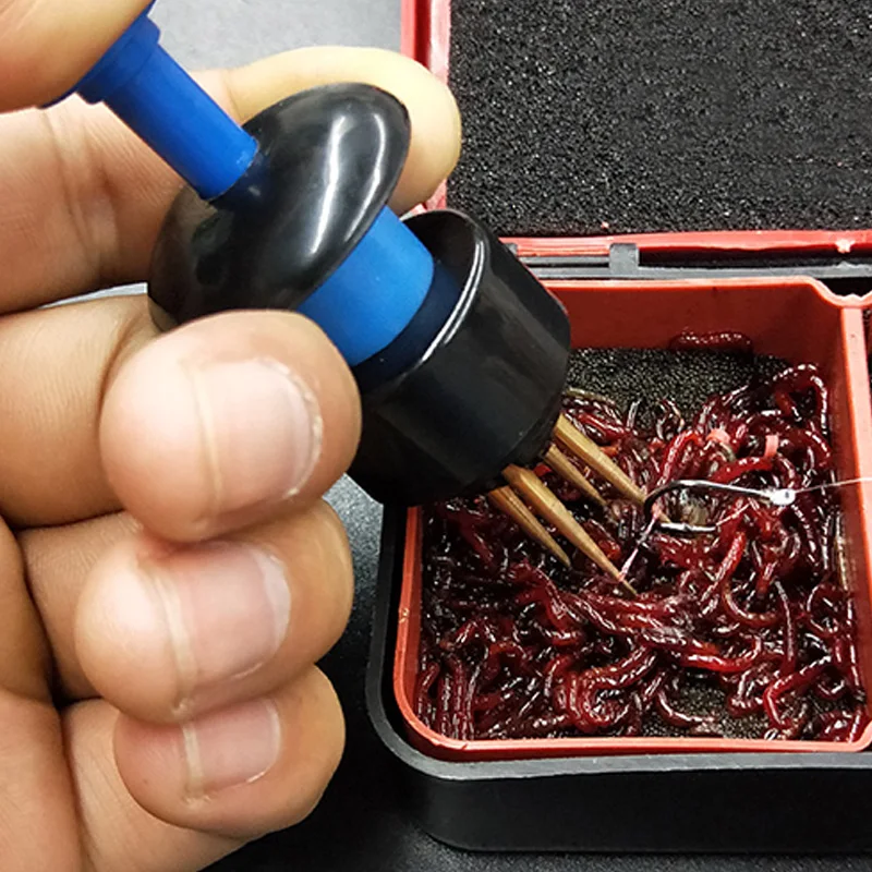Dispositivo de cebo conectado a gusanos rojos, gusano de tierra, Clip de gusano de sangre, cebo vivo, accesorios de pesca agrupados, suministros de engranajes T4 - imagen 4
