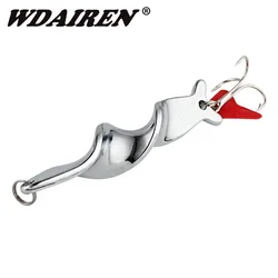 Señuelo de Pesca giratorio de Metal, 1 unidad, Color plateado, para lubina, con rotación de 360, peso de 10g/14g/21g/28g