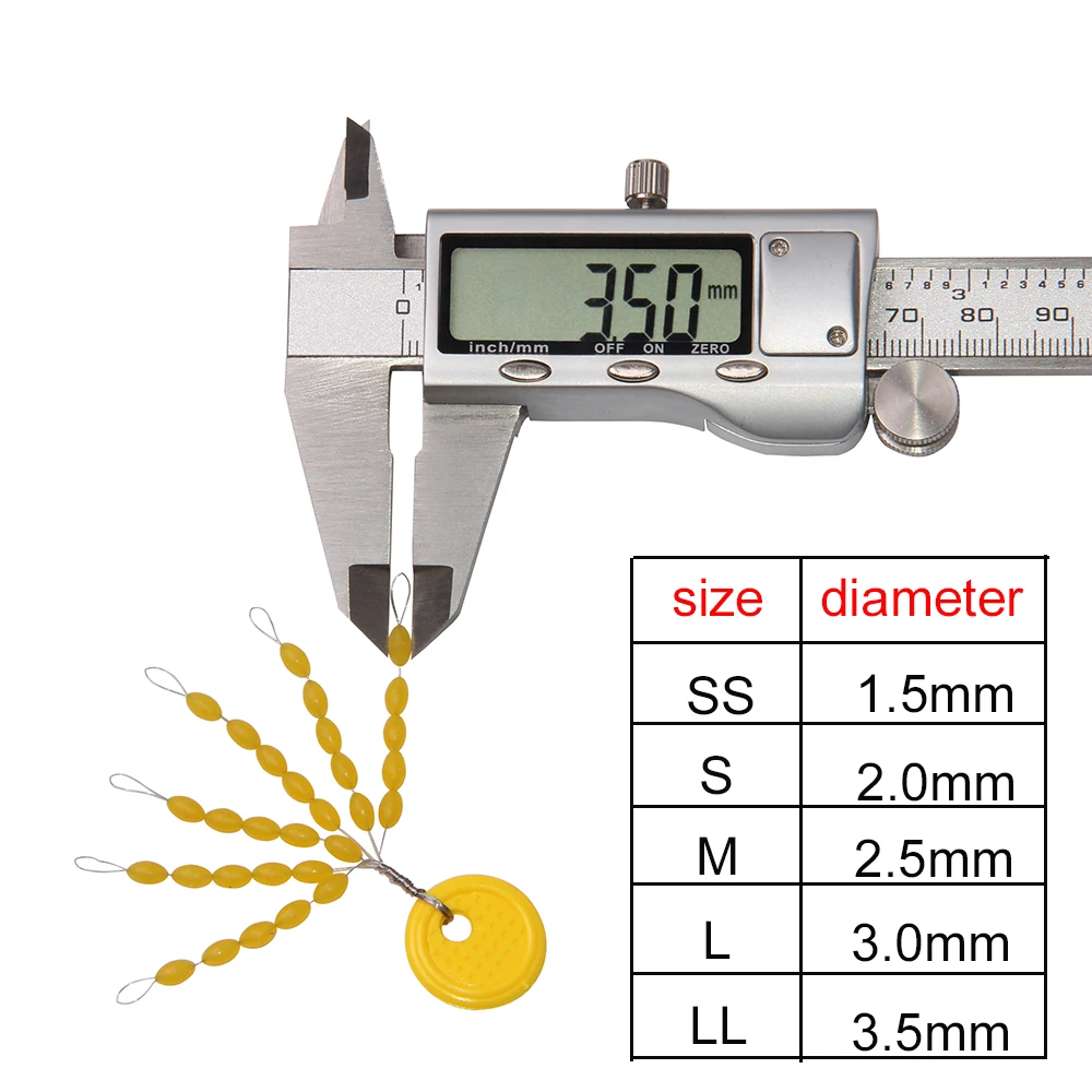 180 Uds. Tapón de flotador de pesca de goma, línea de pesca Bobber, parada de frijoles espaciales, caja de aparejos de pesca, señuelo ovalado, accesorios de pesca - imagen 2