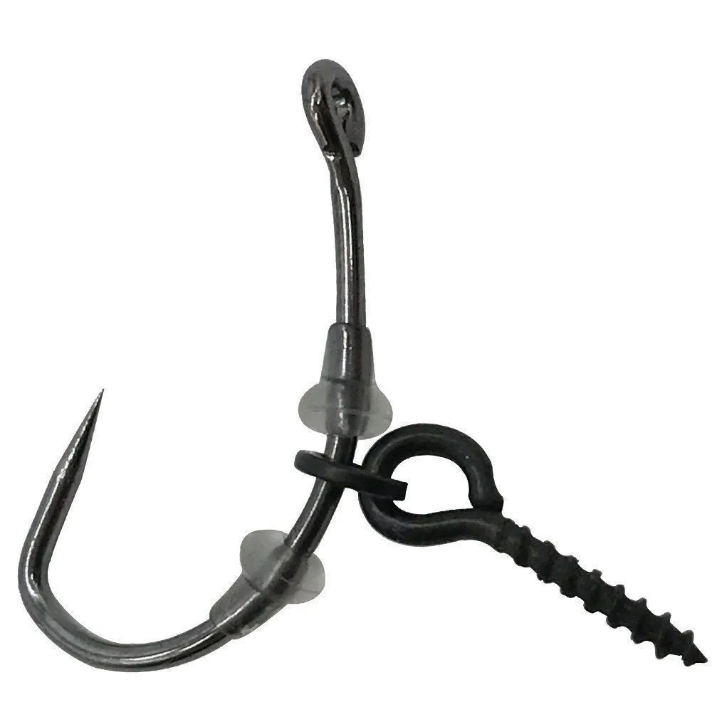 Hyaena 30 Uds tornillos de cebo Boilie con anillos ovalados anillo de aparejo de carpa topes accesorios de pesca de carpa aparejos Chod - imagen 2