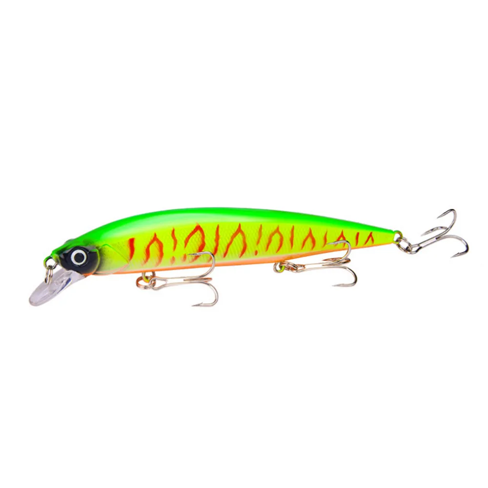 Señuelo de pesca de 14cm y 18,3g, cebo duro Crankbait Minnow, Crankbait Peche Bass, aparejos de pesca de curricán, cebos artificiales con ojos 3D, 1 unidad - imagen 5