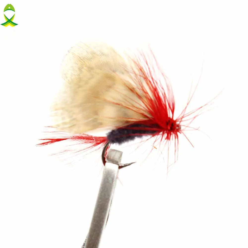 Juego de anzuelos de mariposa de colores para pesca, cebos de mosca seca, insectos, con pluma, 12 unids/set - imagen 5