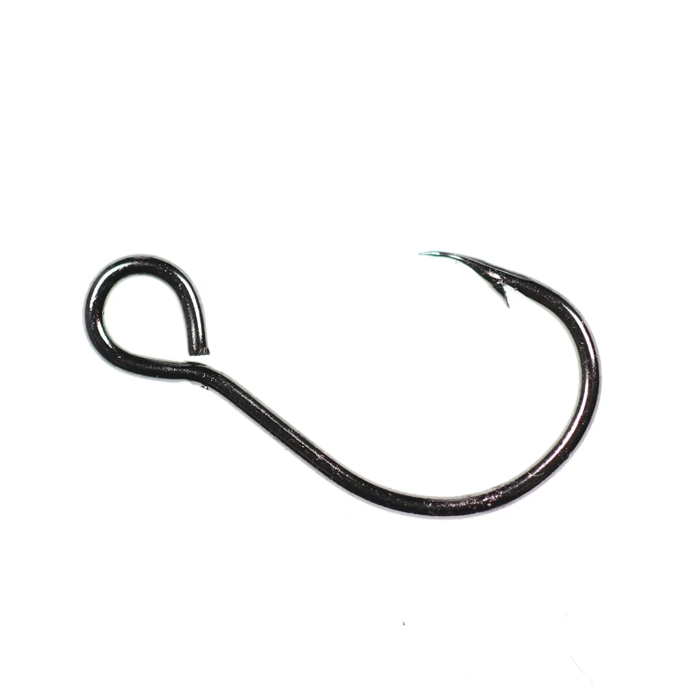 Wifreo-anzuelo de repuesto para señuelo de pesca, anzuelos de un solo pez, anzuelo en línea, tamaño de ojo grande 2 4 6 8, acero de alto carbono, 20 unids/lote por bolsa - imagen 5