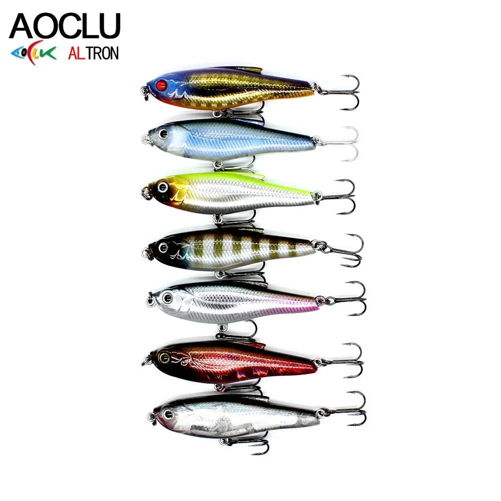 AOCLU Mini lápiz que se hunde 48mm 4,1g cebo duro Minnow Wobbler señuelo de pesca lubina agua dulce salada 12 # Ganchos VMC - imagen 3
