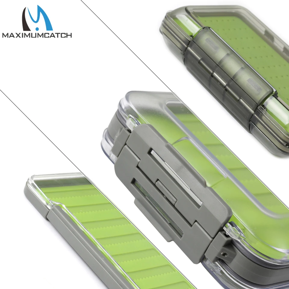Maximumcatch-caja de pesca con mosca, aparejos de inserción de silicona de fácil agarre, tapa transparente de doble cara - imagen 5