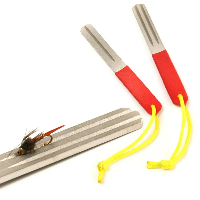Lima de gancho de alta gama, aparejos Ilure, herramienta de pesca con mosca, gancho suave, ganchos de molienda, rallador, doble ranura