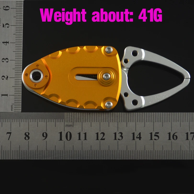 MNFT-Mini Pinza de agarre de labios de pescado, alicates de Control, removedor de anzuelos, herramienta de aparejos de pesca de señuelo, aleación de aluminio, 1 piezas - imagen 5