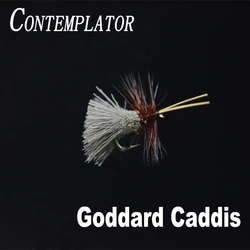 Goddard Natural Caddis Mosca Seca Flotante pelo de ciervo