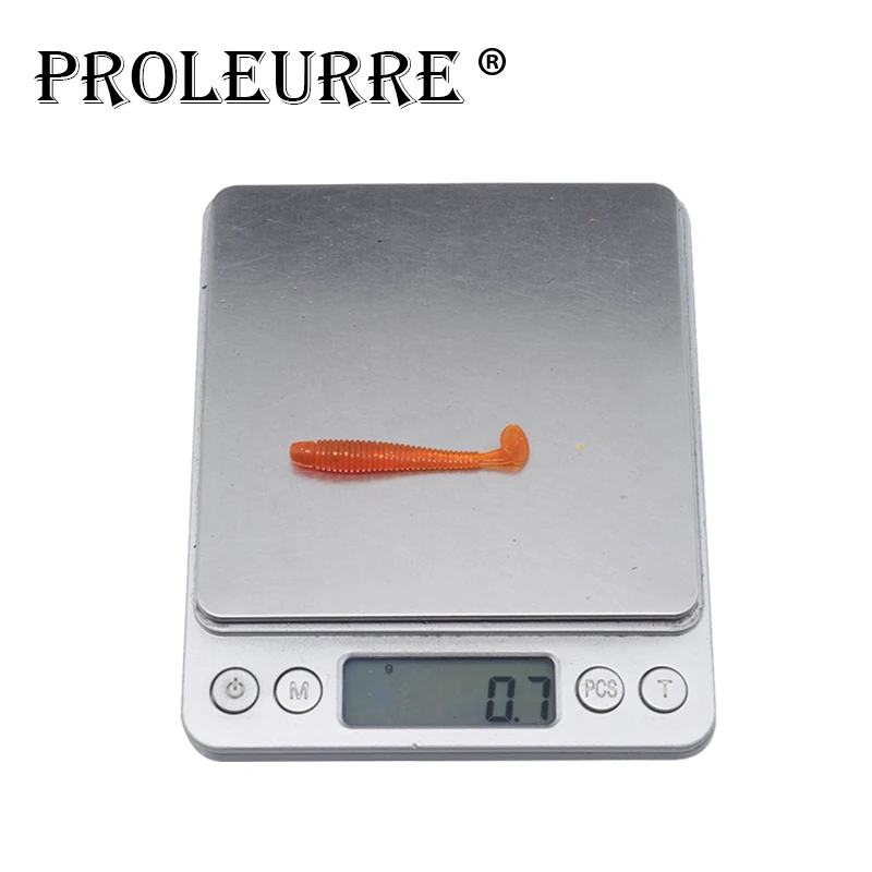 Proleurre-Señuelos de Pesca de gusanos blandos, Wobblers, Swimbait Jig Head, 10 colores, 50mm, 0,7g, lote de 10 unidades - imagen 5