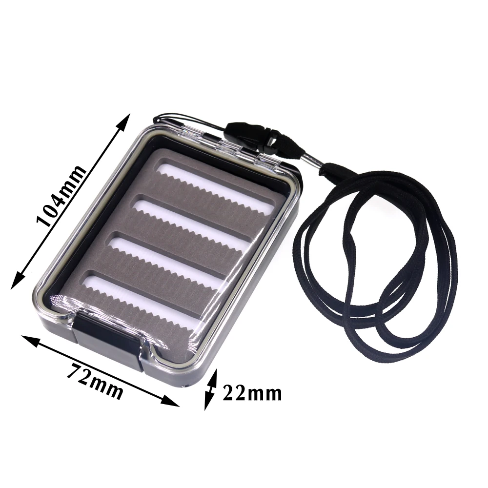 Bimoo-caja de tapa transparente de una sola capa, estuche impermeable para moscas húmedas y secas de Nymph, trucha, carpa, salmón, caja de aparejos de pesca, 1 ud. - imagen 2