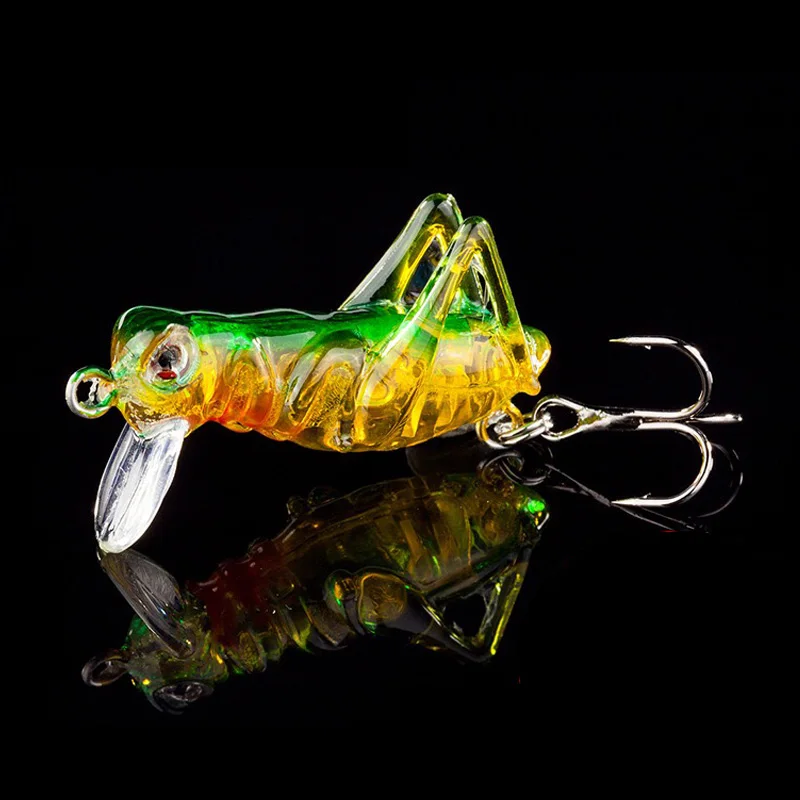 1 Uds 4,5 cm 3g saltamontes insectos Señuelos de Pesca Pesca con mosca Wobbler señuelo cebo duro realista lubina Jerkbaits Swimbait Pesca - imagen 2