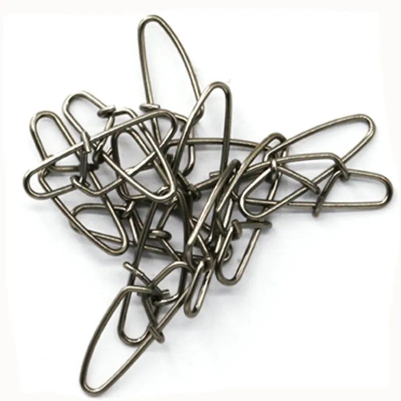 Pin de pesca de enlace rápido, Clip rápido, Conector de mar, anillos sólidos giratorios, anzuelo de pesca, herramienta de aparejos de señuelo, 50 unids/lote por caja - imagen 5