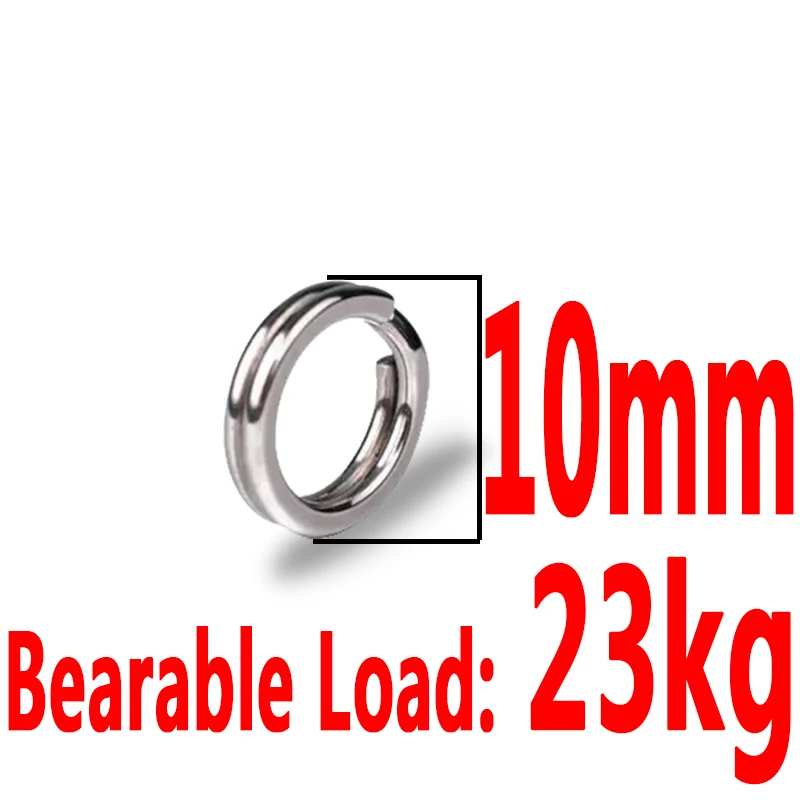 Anillo de pesca de acero inoxidable, accesorio giratorio de doble bucle, Conector de gancho de cambio rápido, línea de señuelo, herramienta Fsih, 100 Uds. - imagen 3