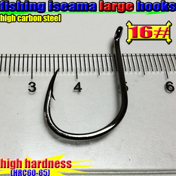 Iseama-anzuelos de pesca grandes, accesorio de gran tamaño, 14-20 #, cantidad: unids/lote 2018, acero con alto contenido de carbono, novedad de 200