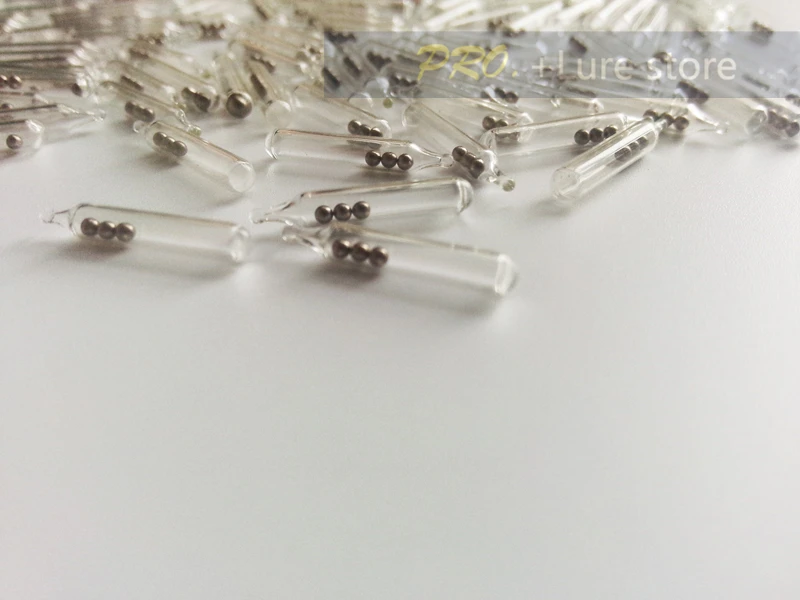 Sonajeros de señuelo de vidrio para cebo blando, accesorios de pesca de 3mm, 4mm y 5mm, tubo de 3 bolas ruidoso, 50 unidades - imagen 5