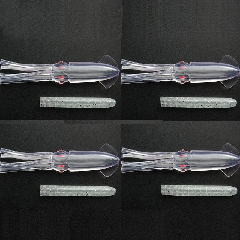 JSM-Señuelos de Pesca de calamar suave, Señuelos de pesca jigging de colores mezclados, cebo Artificial luminoso, accesorios de pesca, 7,5 cm, 20 unidades por lote - imagen 2