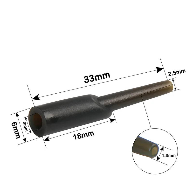 Hyaena-conector de pesca de seguridad, mangas antienredos para línea de conexión, accesorios de aparejos de pesca de goma, 100 Uds. - imagen 2