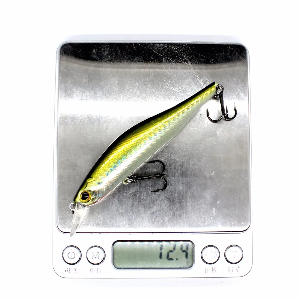 AOCLU-Cebo duro Wobbler que se hunde, manivela Minnow, profundidad de inmersión de 1,2 m, anzuelo largo VMC, calidad asesina de trucha, 95mm, 13g - imagen 4
