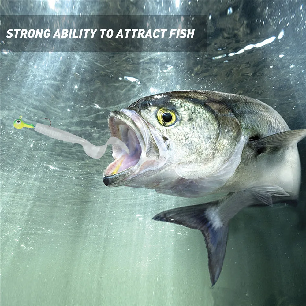 Señuelo de pesca de lubina suave para agua salada, anzuelos de plantilla, 30 piezas, 4,9g - imagen 5