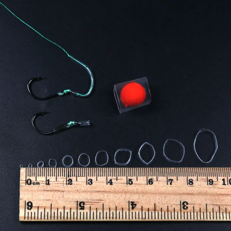 Wifreo-tubo retráctil de pesca de carpa transparente, tubos termorretráctiles, Material de aparejo de cubierta de línea de vástago de gancho, 0,8mm, 1mm, 2mm, 6cm, 40 Uds. - imagen 5