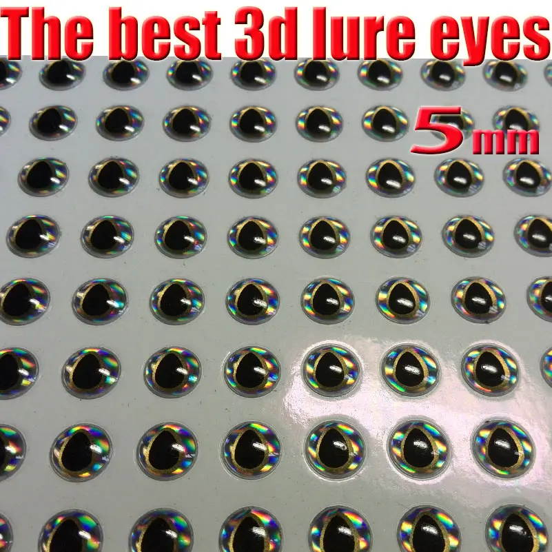 2022 nuevos ojos de señuelo de pesca 3d proceso de caída perfecto buen tamaño de ojos de pez: 4mm-8mm quntily: 300 unids/lote - imagen 4