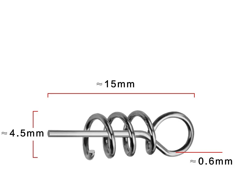 Señuelos de Pesca de acero de alto carbono, accesorios de resorte, gusanos blandos, cebo con resorte, accesorios de pesca, aparejos de pesca, 50 Uds./lote - imagen 3