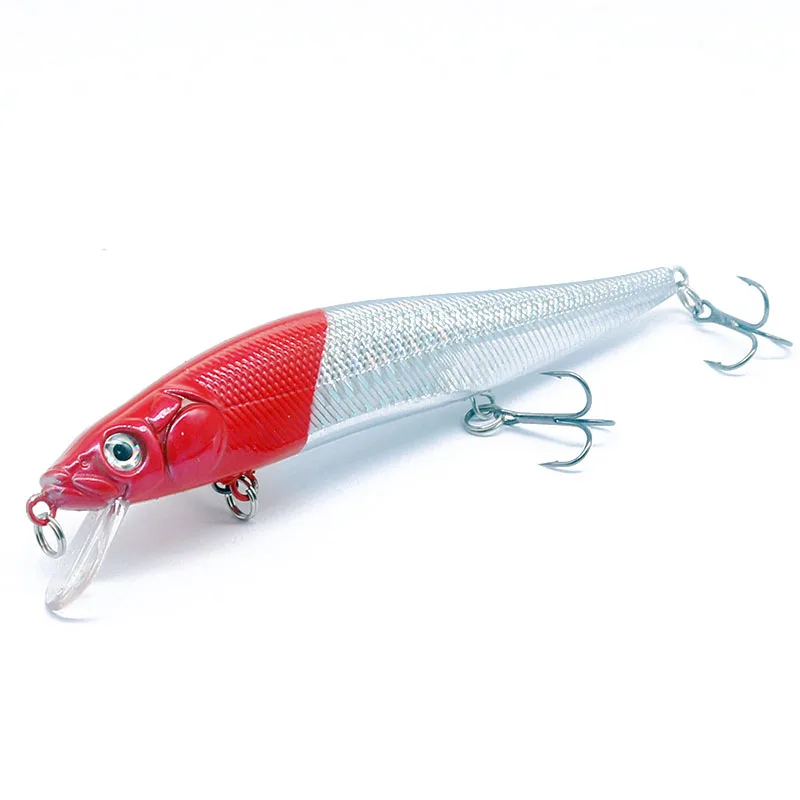 1 Uds. 22G/140mm clásico gran pececillo con láser señuelo aparejos de pesca de alta calidad Wobblers Crankbait duro con 2 # anzuelos pche Isca - imagen 5