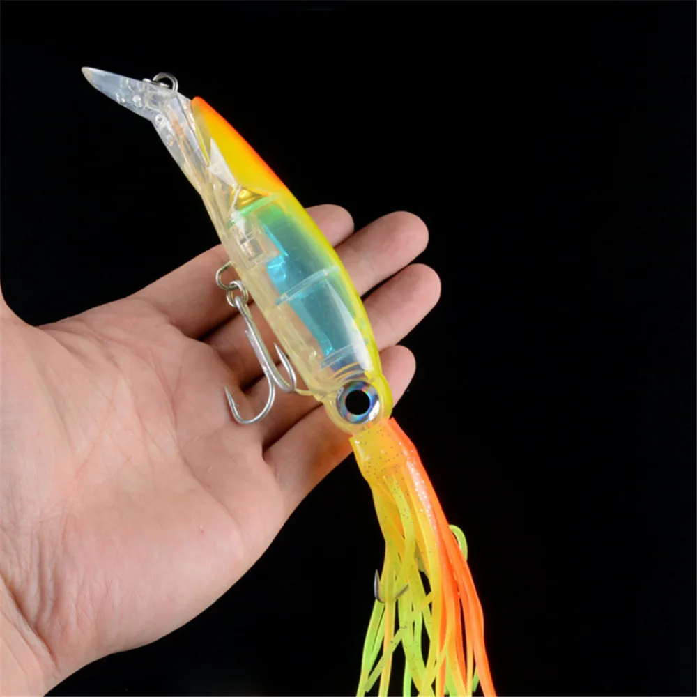 Señuelo de pesca duro de 14cm y 40g, anzuelo de acero de alto carbono, 6 colores, manivela de pulpo para atún Artificial, herramientas de encanto de mar, 1 unidad - imagen 4