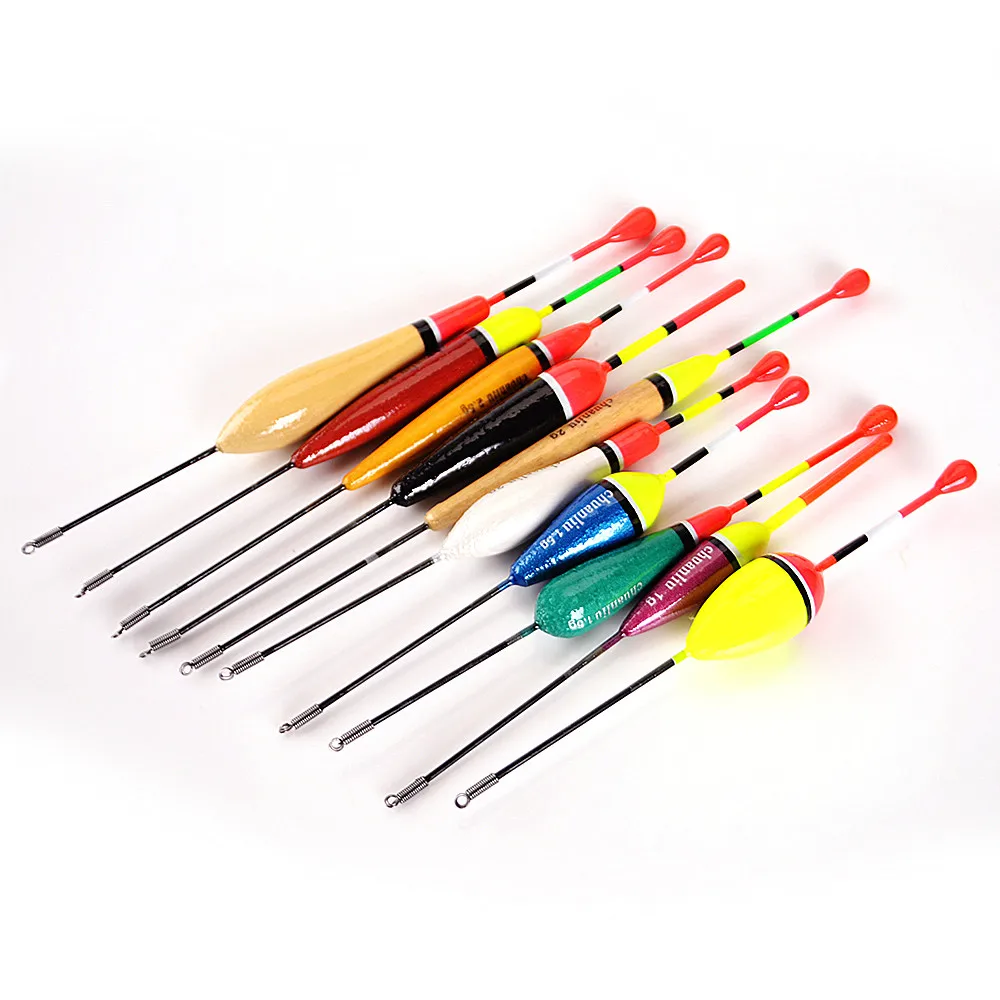 NGB 10 unids/lote mezcla de tamaños colores flotador de pesca en hielo conjunto de boya flotadores Boia para accesorios de aparejos de pesca de carpa - imagen 4