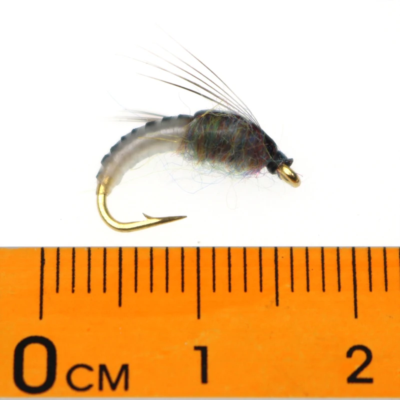 ICERIO-cebo de pesca con mosca, 4 piezas, gusano, ninfa, Scud, señuelo de insectos artificiales #12 - imagen 2
