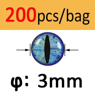 200pcs blue 3mm