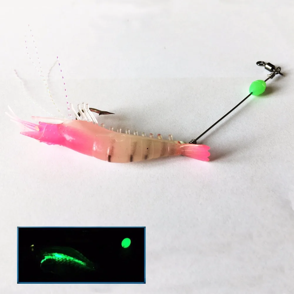 Señuelo Artificial de silicona suave para pesca, cebo giratorio luminoso de colores variados, con anzuelo, 6 unidades, 9,5 cm, 6g - imagen 3