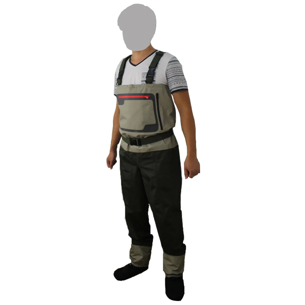 Pantalones impermeables transpirables para pesca con mosca, bota de pecho, para hombres y mujeres - imagen 3