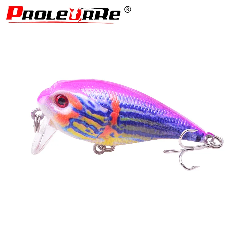 Proleurre-SEÑUELOS de pesca con manivela, señuelo Artificial de pececillos, Wobbler, lubina, 3D, peces pintados, aparejos de pesca, cebo de natación de agua superior, 5,8 cm, 9g - imagen 2