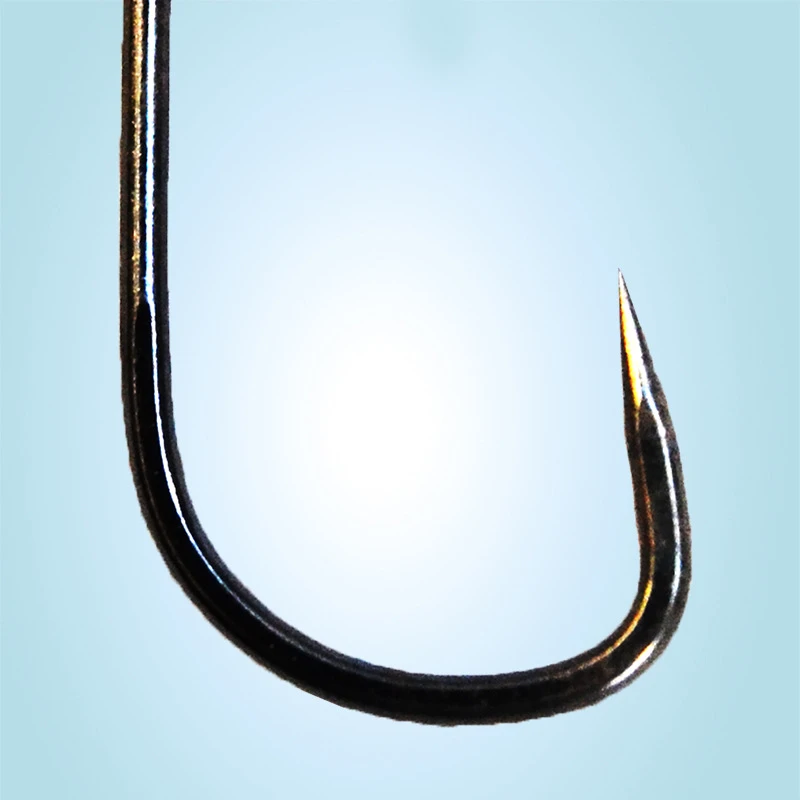 Anzuelos de pesca de caña larga, cabeza plana sin púas, para Lago y Río, aparejos de pesca de carpa, 1000 Uds./lote, 0,1 #-4 # - imagen 2