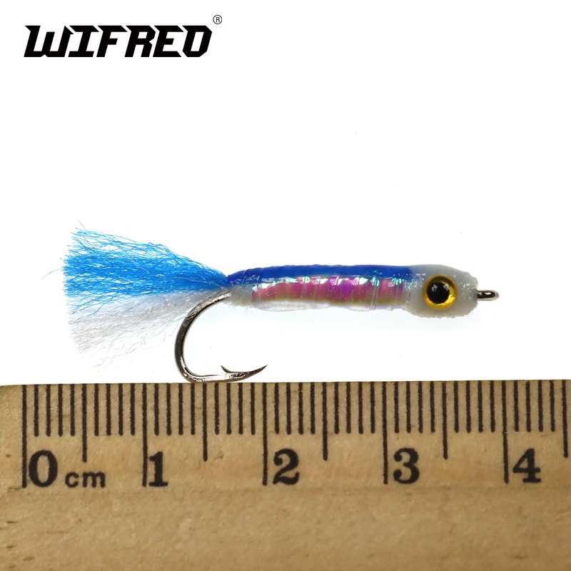 Wifreo-señuelo de pesca con mosca, 3 unidades, tamaño 8 #, cebo de pez que se hunde, moscas húmedas para carpa, lubina, salmón, pesca, Minow - imagen 3