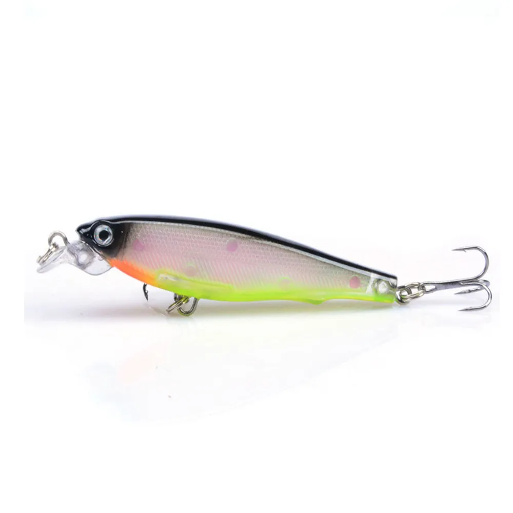 Señuelos de Pesca láser Minnow, 8cm, 7,5g, ojos 3D, Crankbait Wobblers, cebos duros de plástico artificial, aparejos de pesca, 1 ud.