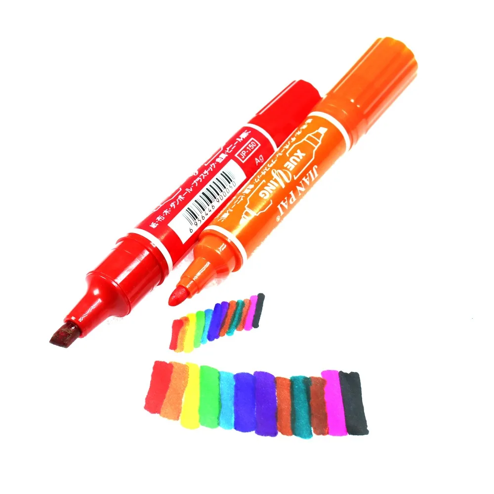 Bimoo-marcador permanente de atado de moscas, serpentina de atado de moscas de secado rápido, accesorios de aparejos de pesca para colorear, 12 colores por juego, nuevo - imagen 3