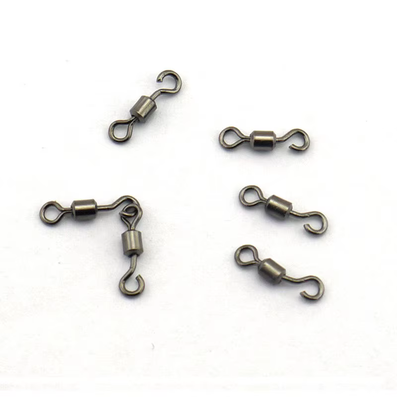Bimoo-conector giratorio de pesca de latón, aparejo de anzuelo, Terminal de aparejo, accesorios de tamaño 5, 6, 7, 8, 10, 12, 100 Uds. - imagen 2